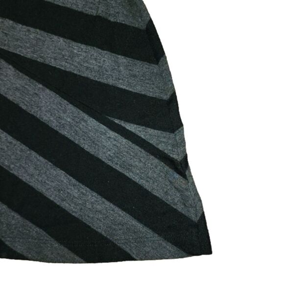 Star RIDE Black and Grey Asymmetrical Striped Skirt - Picture 4 of 4